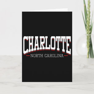 Cartão Férias em Charlotte Carolina do Norte Estilo Unive