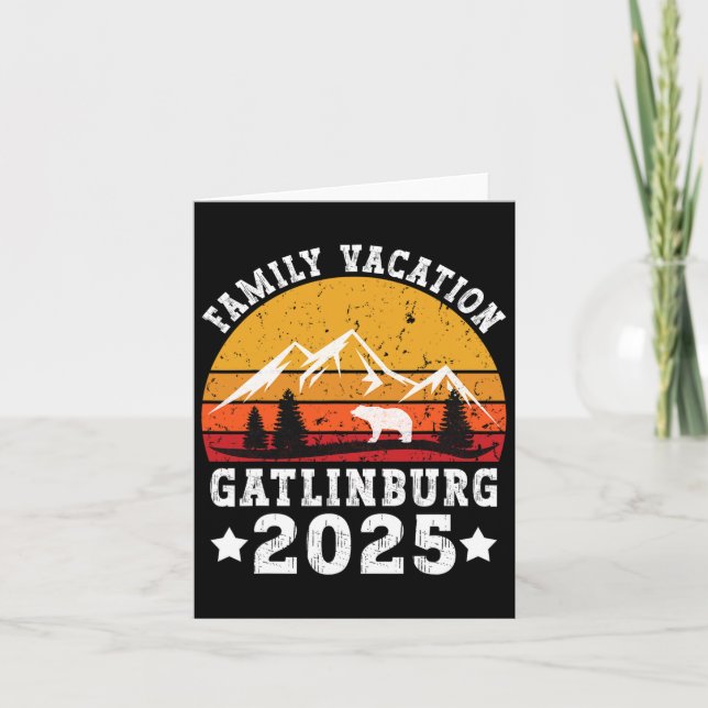 Cartão Férias em Família 2025 Gatlinburg Tennessee Smoky  (Frente)