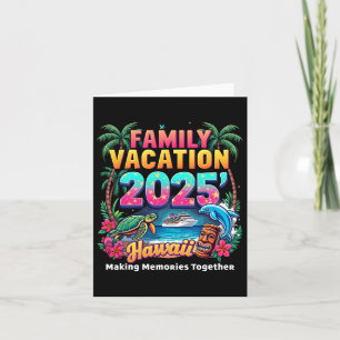 Cartão Férias em Família 2025 Vintage Havaí Verão Combina