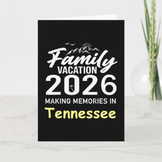Cartão Férias em Família 2026 Criando Memórias Tennessee 
