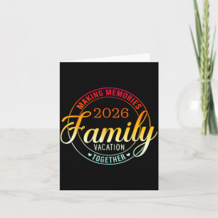 Cartão Férias em Família 2026 Família Combinando Verão