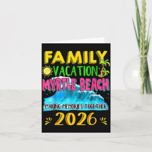 Cartão Férias em Família Myrtle Beach 2026 Verão Feriado
