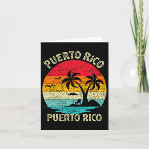 Cartão Férias em Família Vintage Retro Porto Rico San Jua
