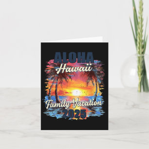 Cartão Férias Familiares Aloha Hawaii 2025 Summer Trip Ma