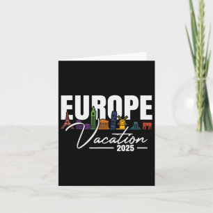 Cartão Férias Familiares Europa 2025 Trip Summer -