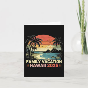 Cartão Férias Familiares Hawaii Beach 2025 Família Hawaii