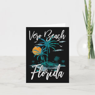 Cartão Férias Familiares Retro Sunset Florida Vero Beach
