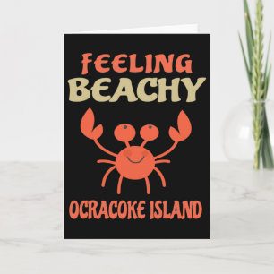 Cartão Férias na Ilha Ocracoke - Família da Carolina do N