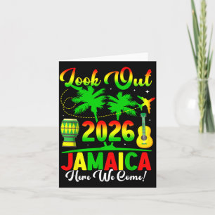 Cartão Férias na Jamaica 2026 Aqui Vem o Aniversário Comb