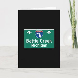 Cartão Férias na rodovia interestadual de Battle Creek Mi