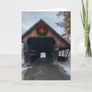 Cartão Férias nevadas em Woodstock Vermont