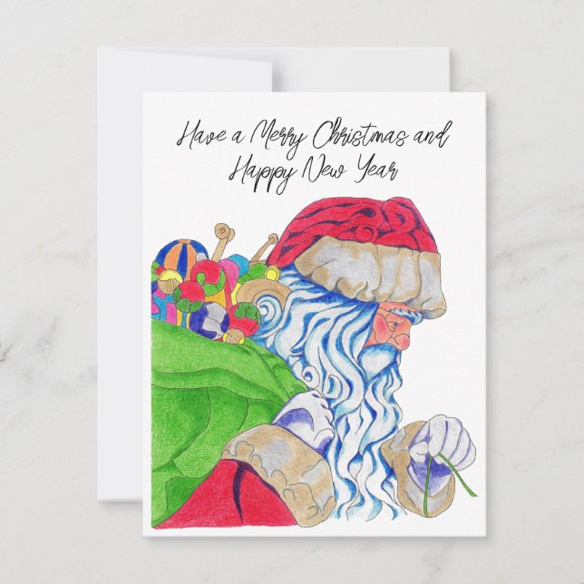 Cartão Férias Papai Noel (Frente)