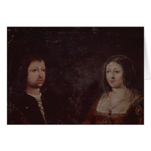 Cartão Fernando II de Aragão e Isabella I de Castela