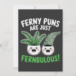 Cartão Ferny Puns – Fernbulous! Funny Plant Design