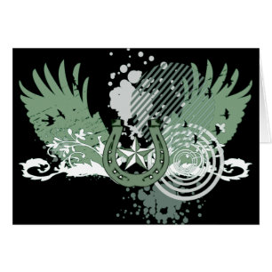 Cartão ferradura de sorte hi-fi