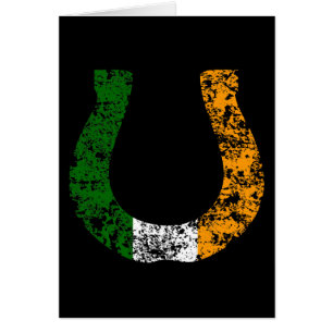 Cartão ferradura irlandesa sortuda