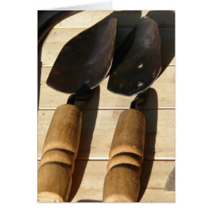 Cartão Ferramentas de Jardim Feitas à Mão