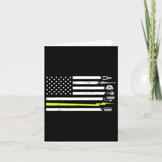 Cartão Ferramentas Eletrônicas De Bandeira Americana Para (Frente)