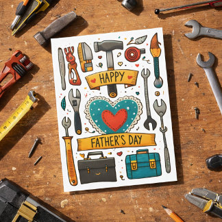Cartão Ferramentas para a IA-art do Dia de os pais do Pai