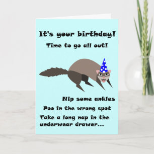 Cartão Ferret Birthday Card