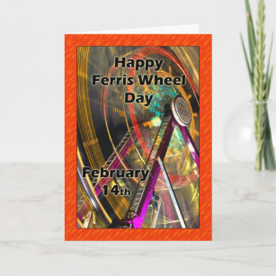 Cartão Ferris Wheel Day Fevereiro 14
