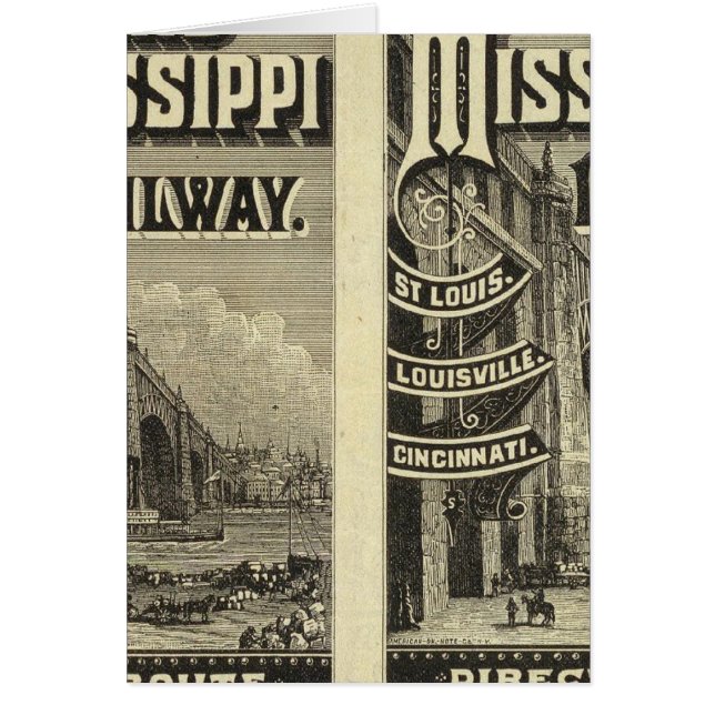 Cartão Ferrovia do Ohio e Mississippi (Frente)