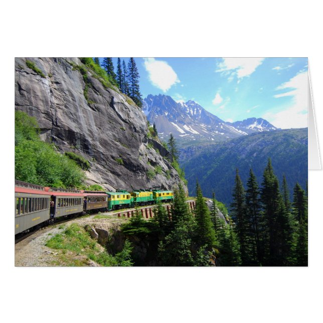 Cartão Ferroviário de Passagem Branca & Yukon Rout (Frente Horizontal)