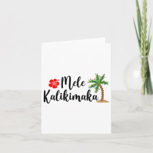 Cartão Festa Aloha de Natal da Praia de Natal Mele Kaliki