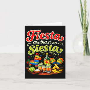 Cartão Festa como se não houvesse siesta equipe da festa
