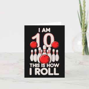 Cartão Festa de 10 Anos de Boliche 10º Aniversário é como