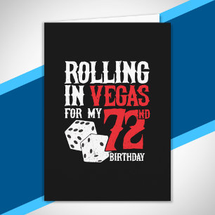 Cartão Festa de 72 Anos em Las Vegas - Rolando em Vegas