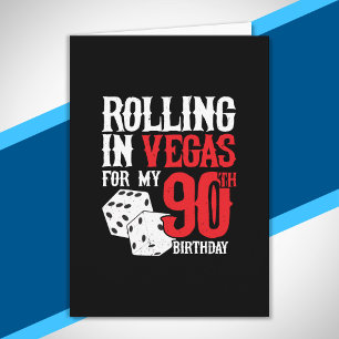Cartão Festa de 90 Anos em Las Vegas - Rolando em Vegas