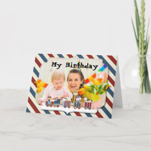 Cartão Festa de animais de estimação em folha, aniversári