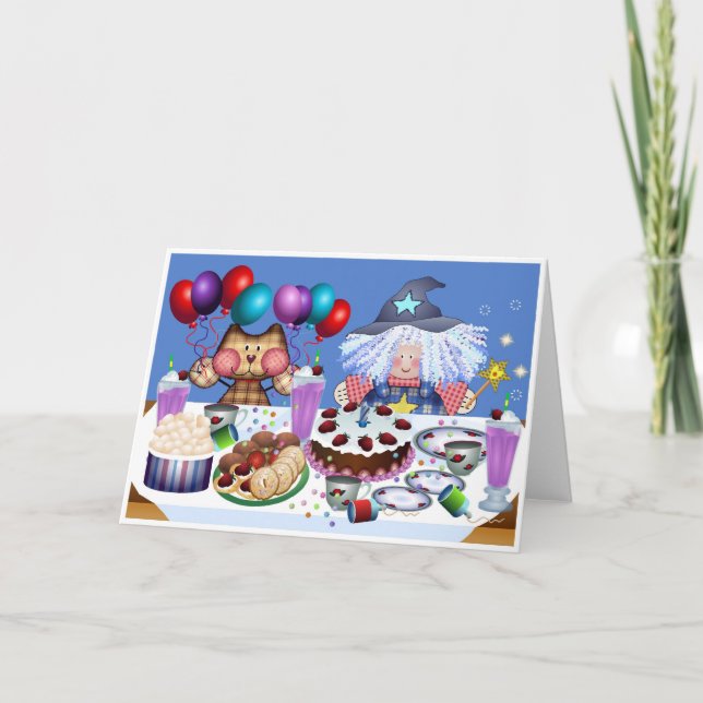 Cartão Festa de aniversário (Frente)