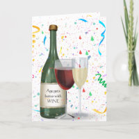 Festa de aniversário Confetti e garrafa de vinho