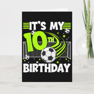 Cartão Festa de Aniversário de 10 anos de Futebol