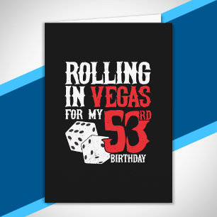 Cartão Festa de Aniversário de 53 anos em Las Vegas - Rol