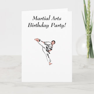 Cartão Festa de aniversário de Artes Marciais