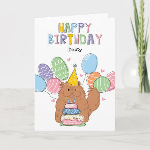 Cartão Festa de aniversário de cabelos de cabelos Persa V