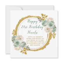 Festa de aniversário de Flores Elegantes Douradas 