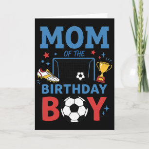 Cartão Festa de Aniversário de Futebol Adorável Menino Fe