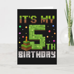Cartão Festa de Aniversário de Menino É Meu 5º Aniversári