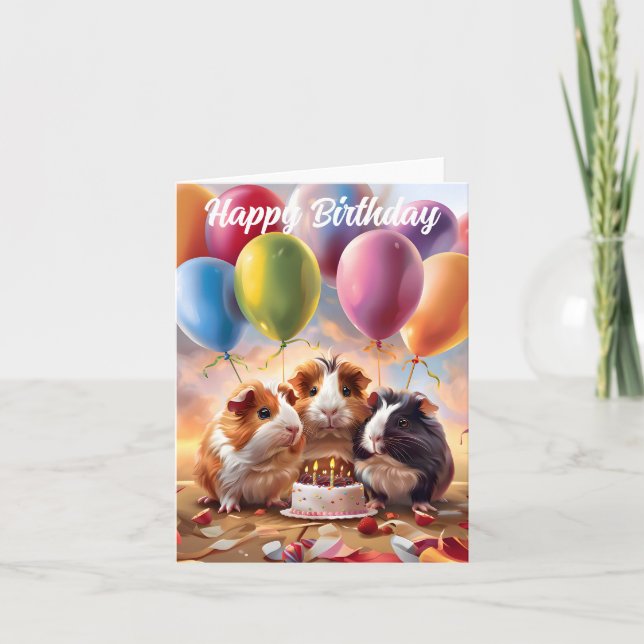 Cartão Festa de aniversário de porcos (Frente)