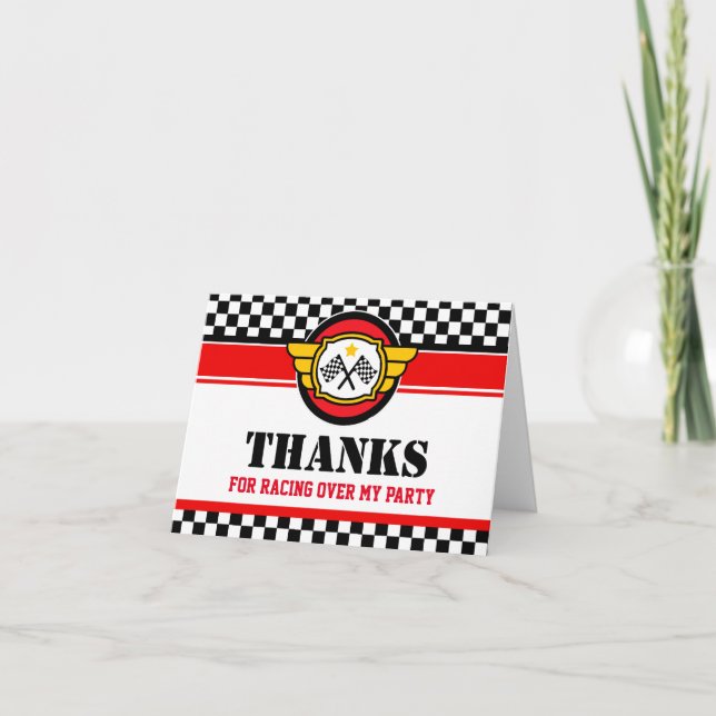 Cartão Festa de aniversário do Carro Race (Frente)