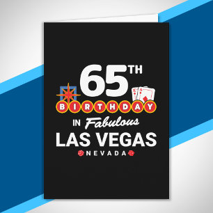 Cartão Festa de Aniversário em Las Vegas - 65º Aniversári