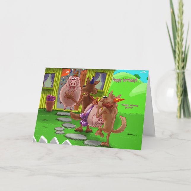 Cartão Festa de aniversário errada? (Frente)