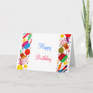 Cartão festa de aniversário, feliz aniversario