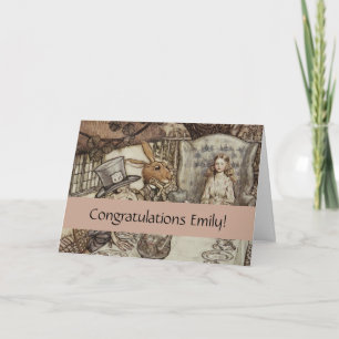 Cartão Festa de Aniversário Não Aniversário da Alice Coel