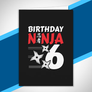 Cartão Festa de aniversário Ninja - Aniversário Ninja 6