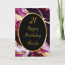 Cartão Festa de aniversário Vermelho e Águas Marmortais D